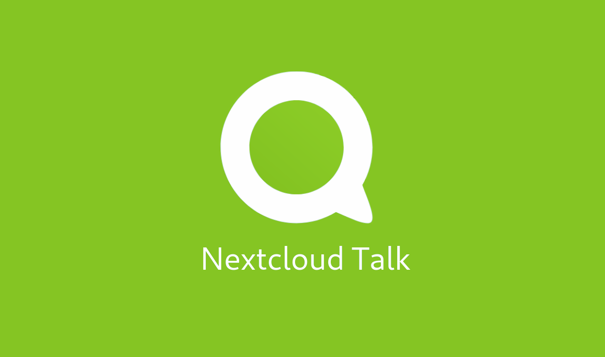 Logo de Nextcloud Talk sur fond vert THM